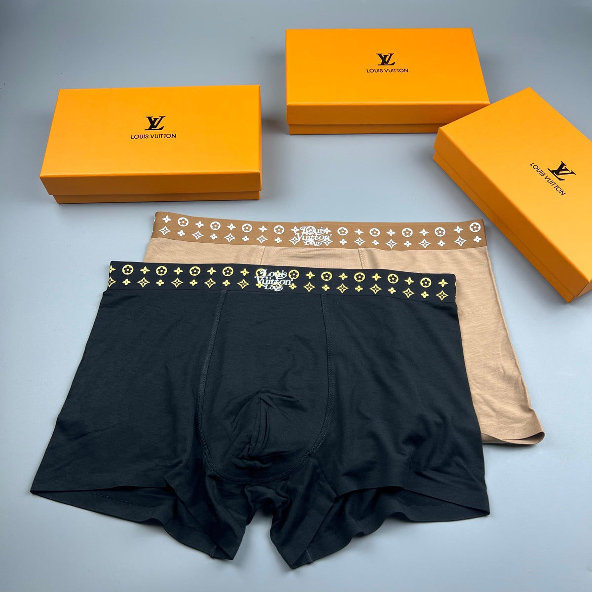 Louis Vuitton Black Small Gold Waist Motifs Boxer Briefs, image 5