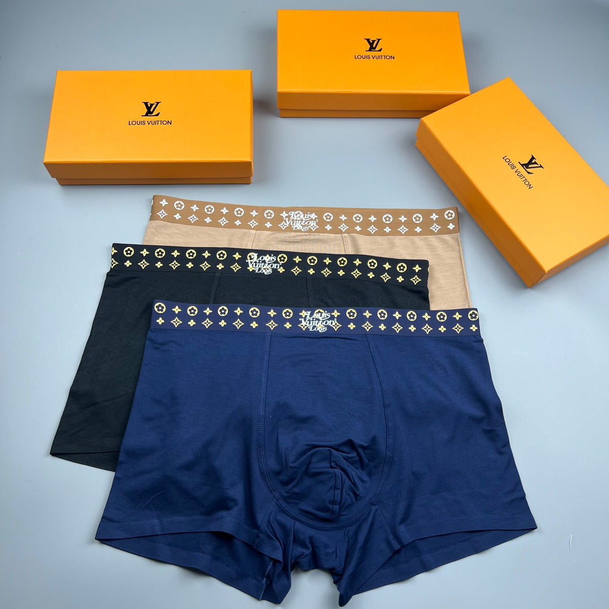 Louis Vuitton Black Small Gold Waist Motifs Boxer Briefs, image 6