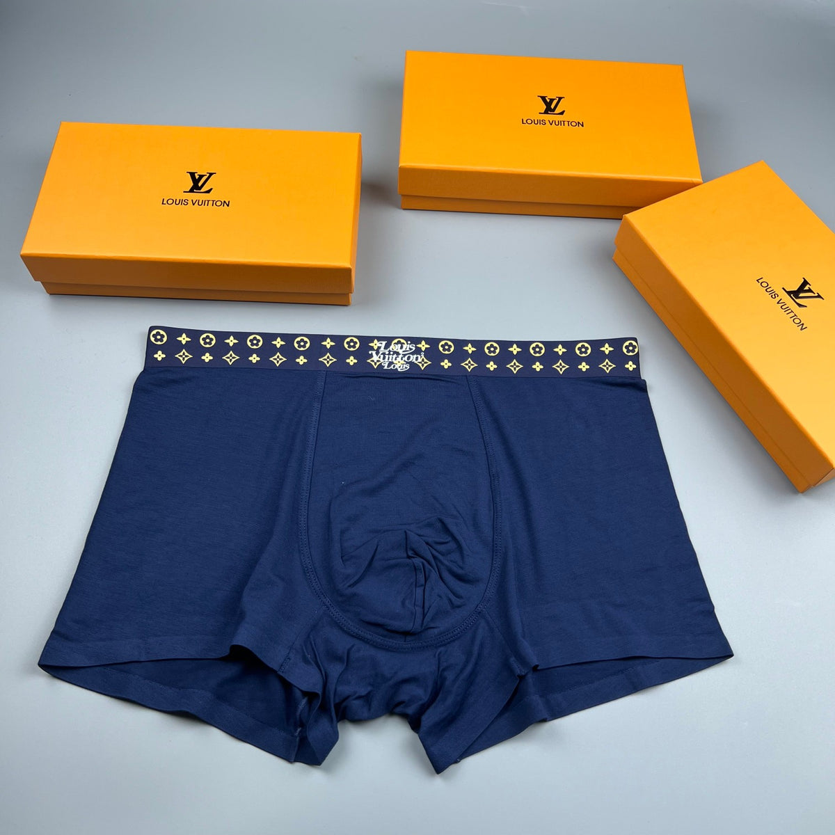 Louis Vuitton Black Small Gold Waist Motifs Boxer Briefs, image 2