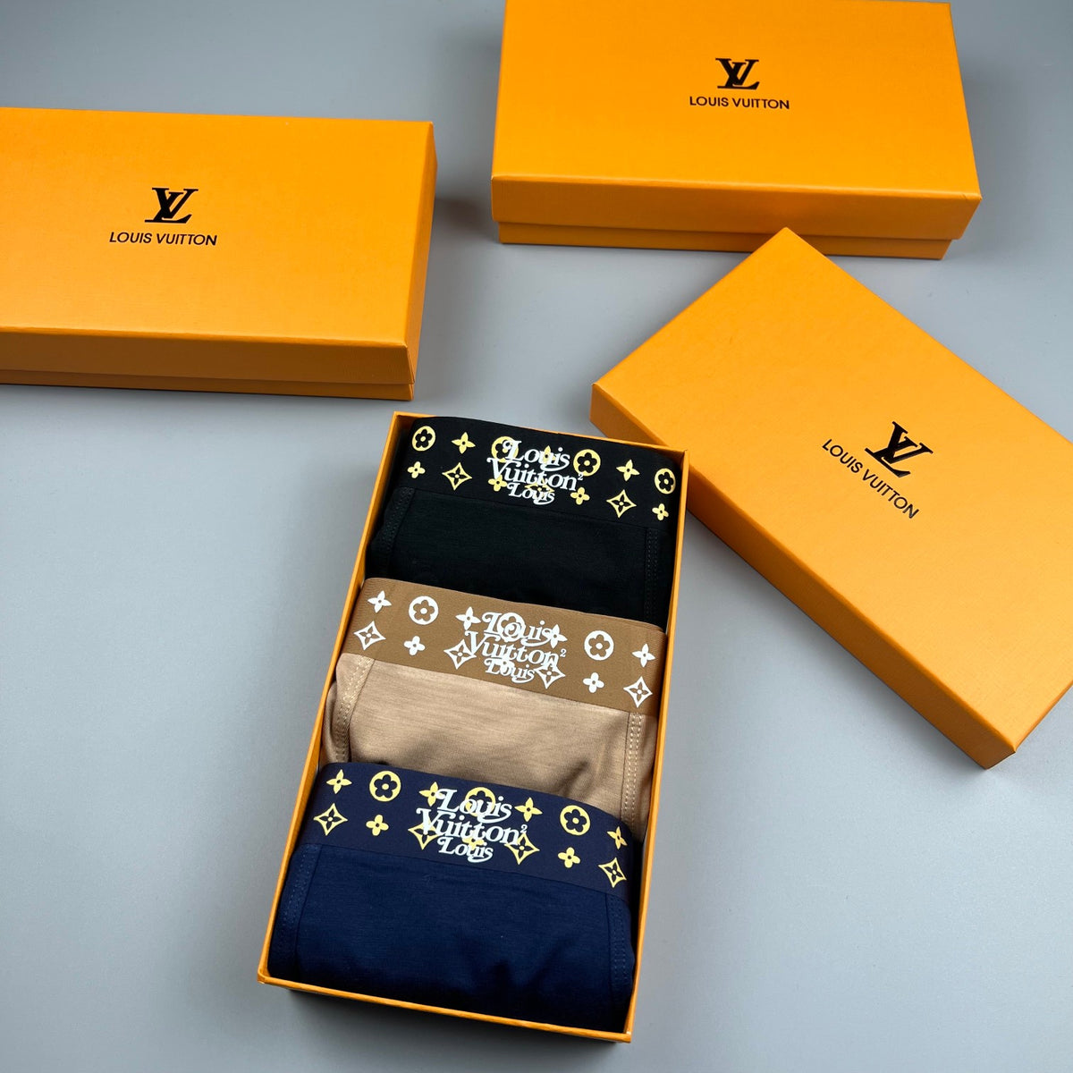 Louis Vuitton Black Small Gold Waist Motifs Boxer Briefs, image 9