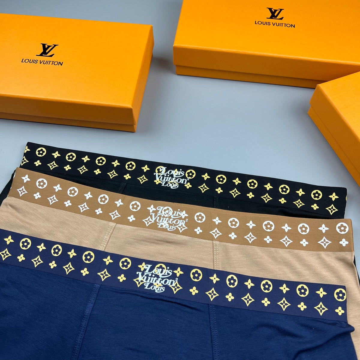 Louis Vuitton Black Small Gold Waist Motifs Boxer Briefs, image 7