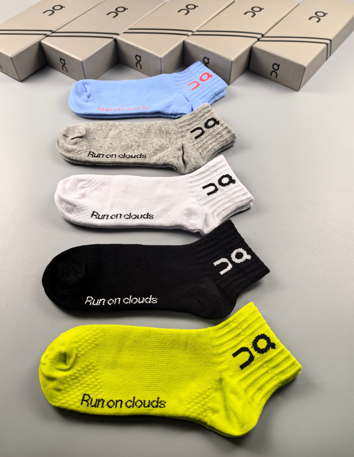 On Neutral Neon Yellow Low Opening No-Show Socks, image 1