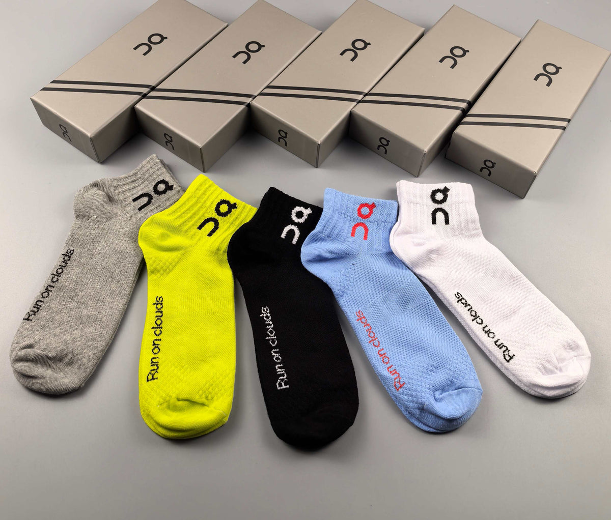 On Neutral Neon Yellow Low Opening No-Show Socks, image 7
