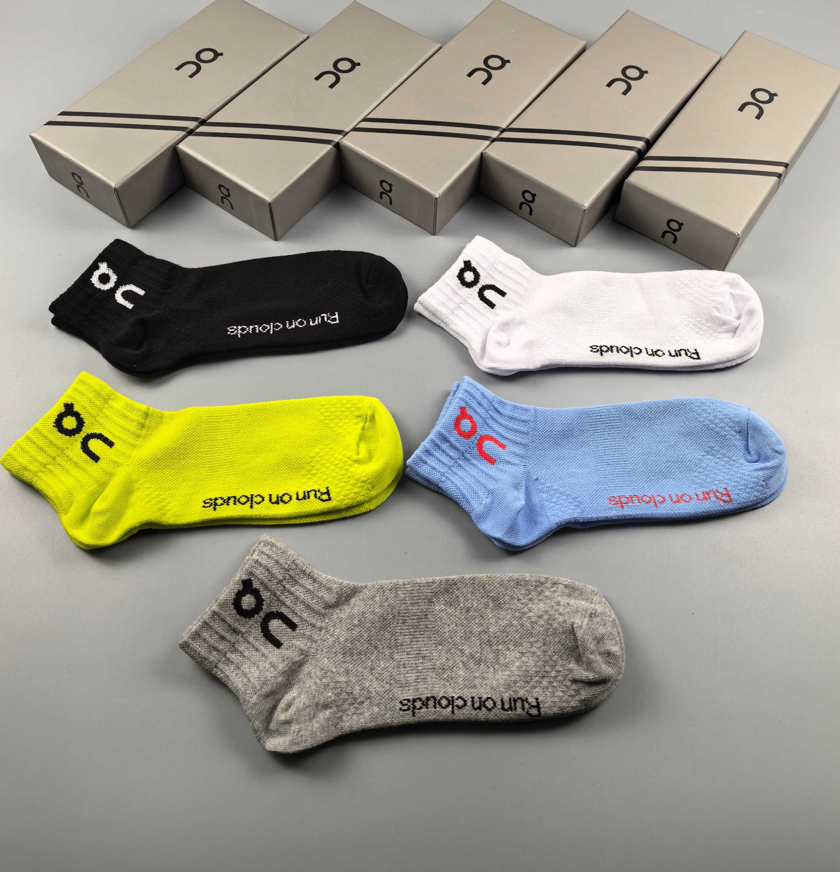 On Neutral Neon Yellow Low Opening No-Show Socks, image 6