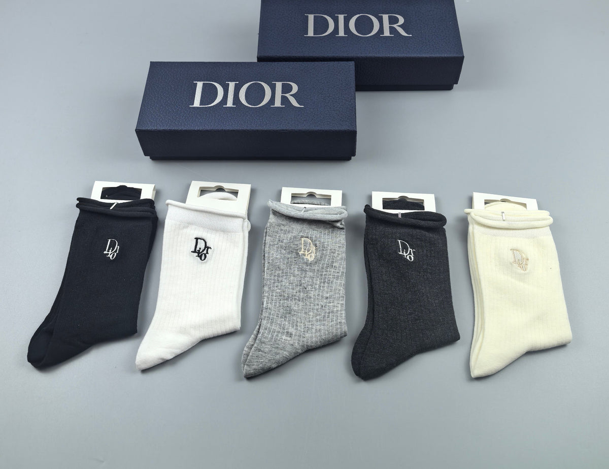 Dior Neutral Broad Product Labels Ankle Socks, image 5