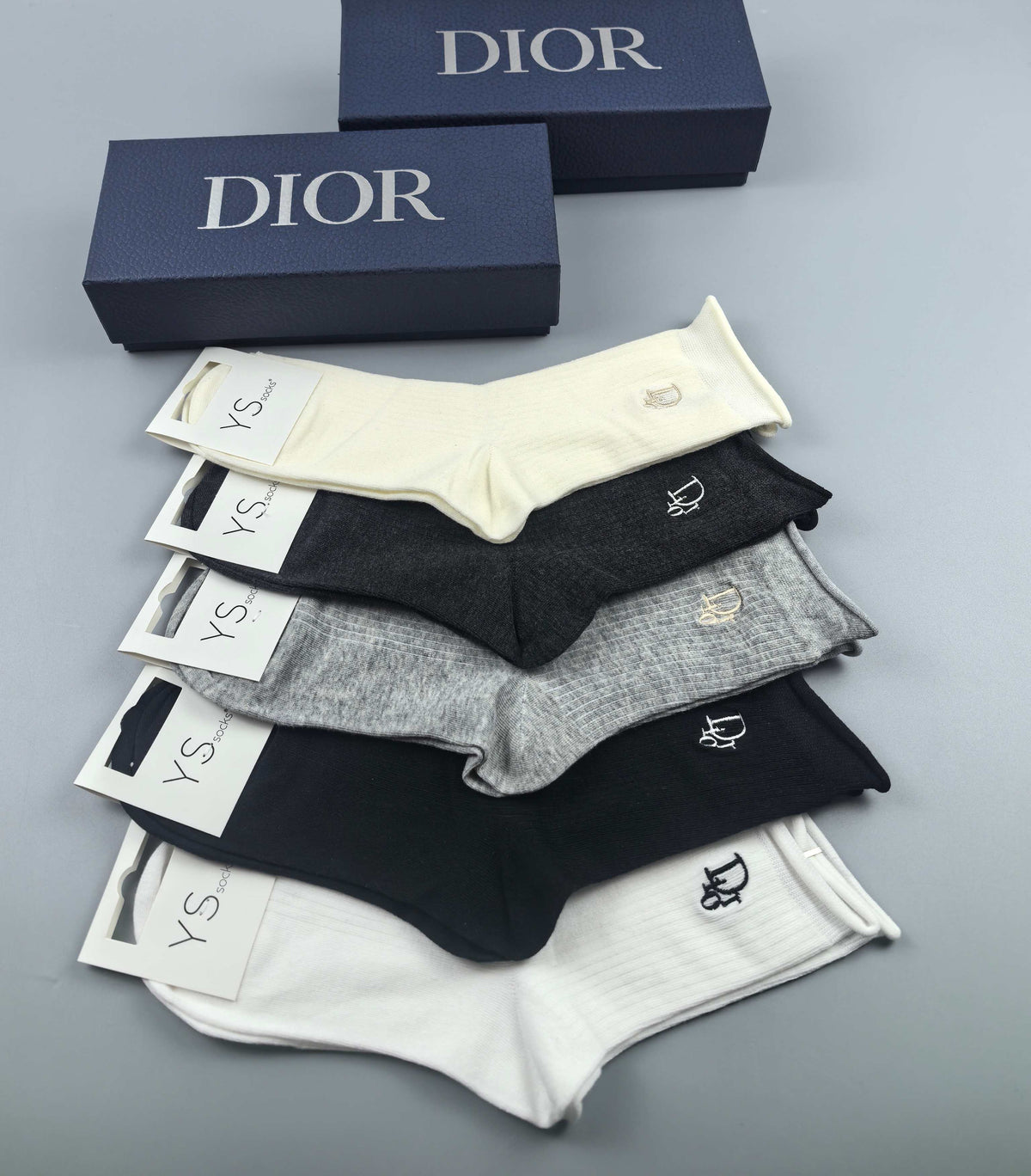 Dior Neutral Broad Product Labels Ankle Socks, image 2