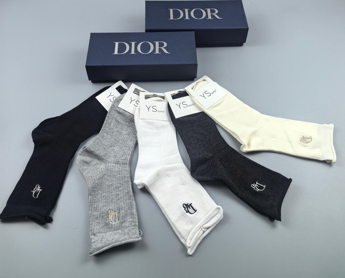 Dior Neutral Broad Product Labels Ankle Socks, image 9
