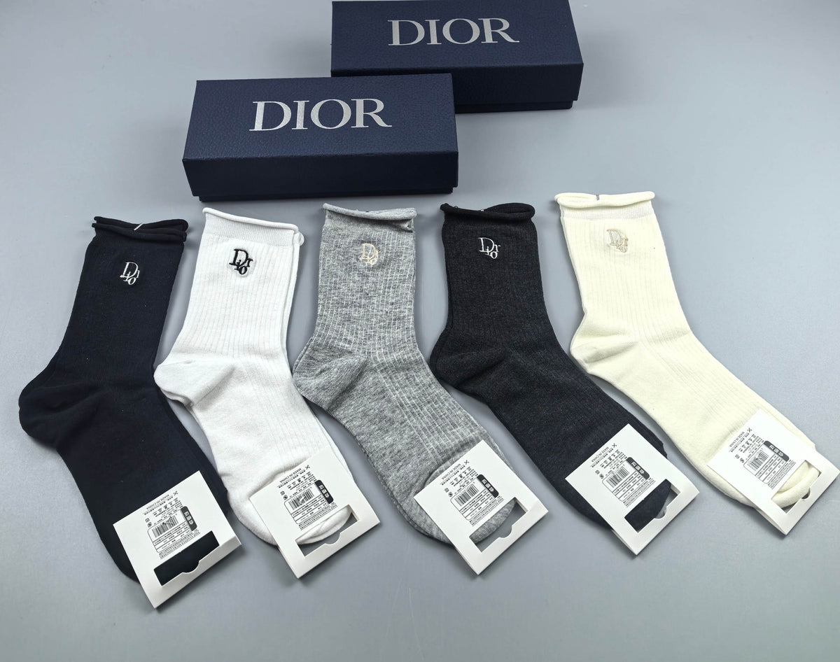 Dior Neutral Broad Product Labels Ankle Socks, image 6