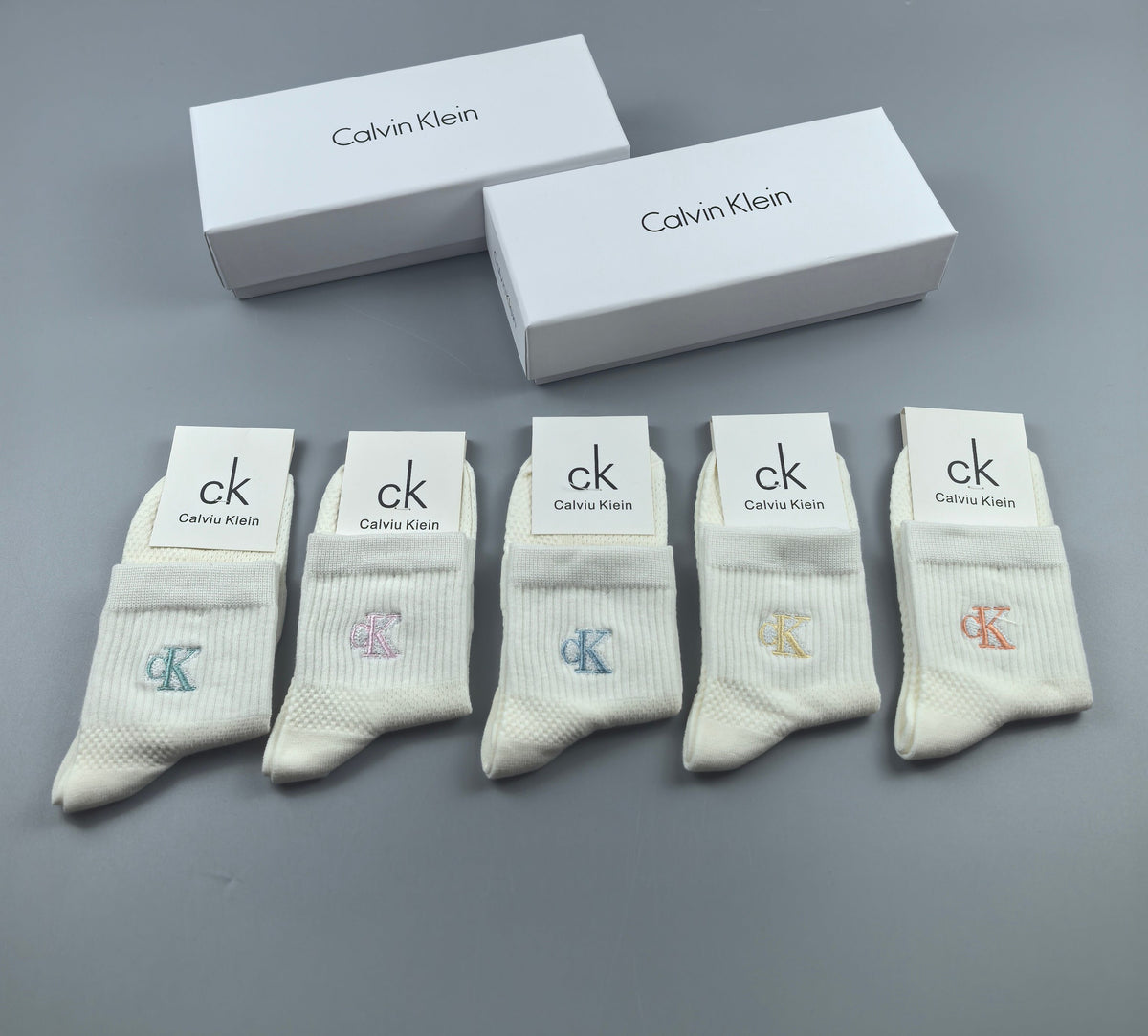 Calvin Klein White Small Motif Assortment Ankle Socks, image 4