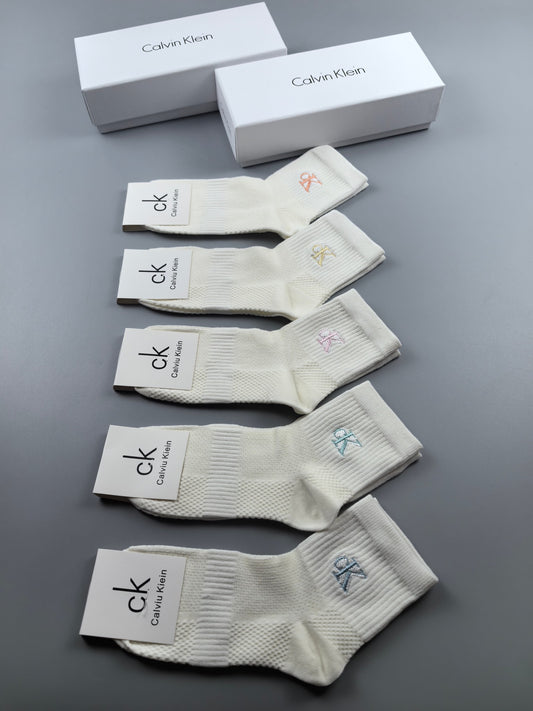 Calvin Klein White Small Motif Assortment Ankle Socks, image 1
