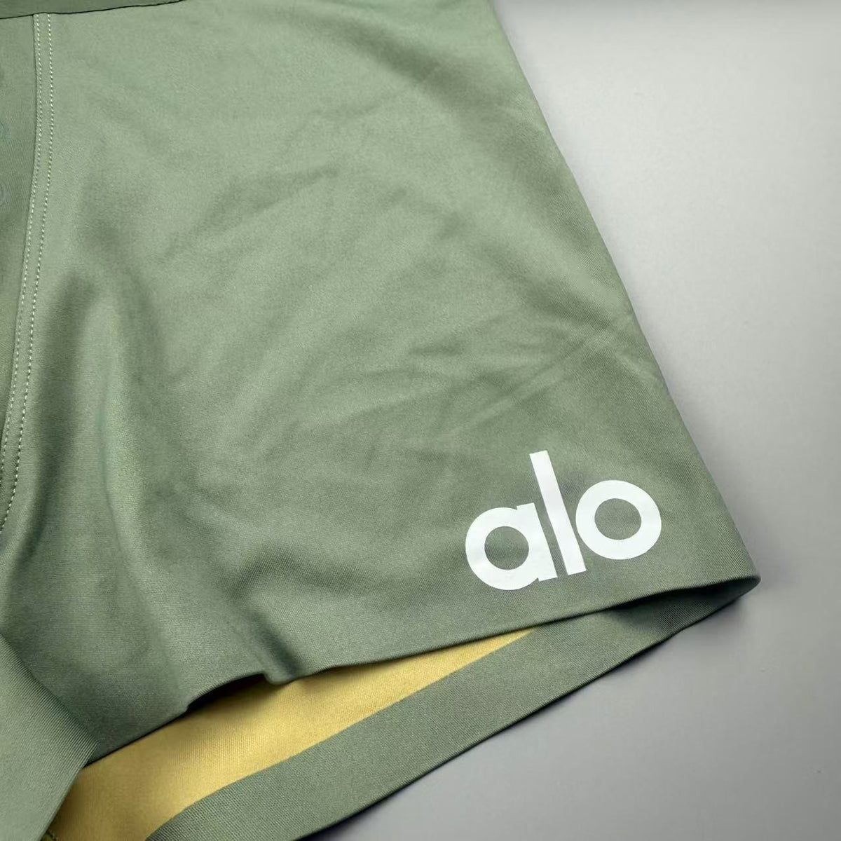 Alo Brown Contrast Orange Hem Boxer Briefs, image 4