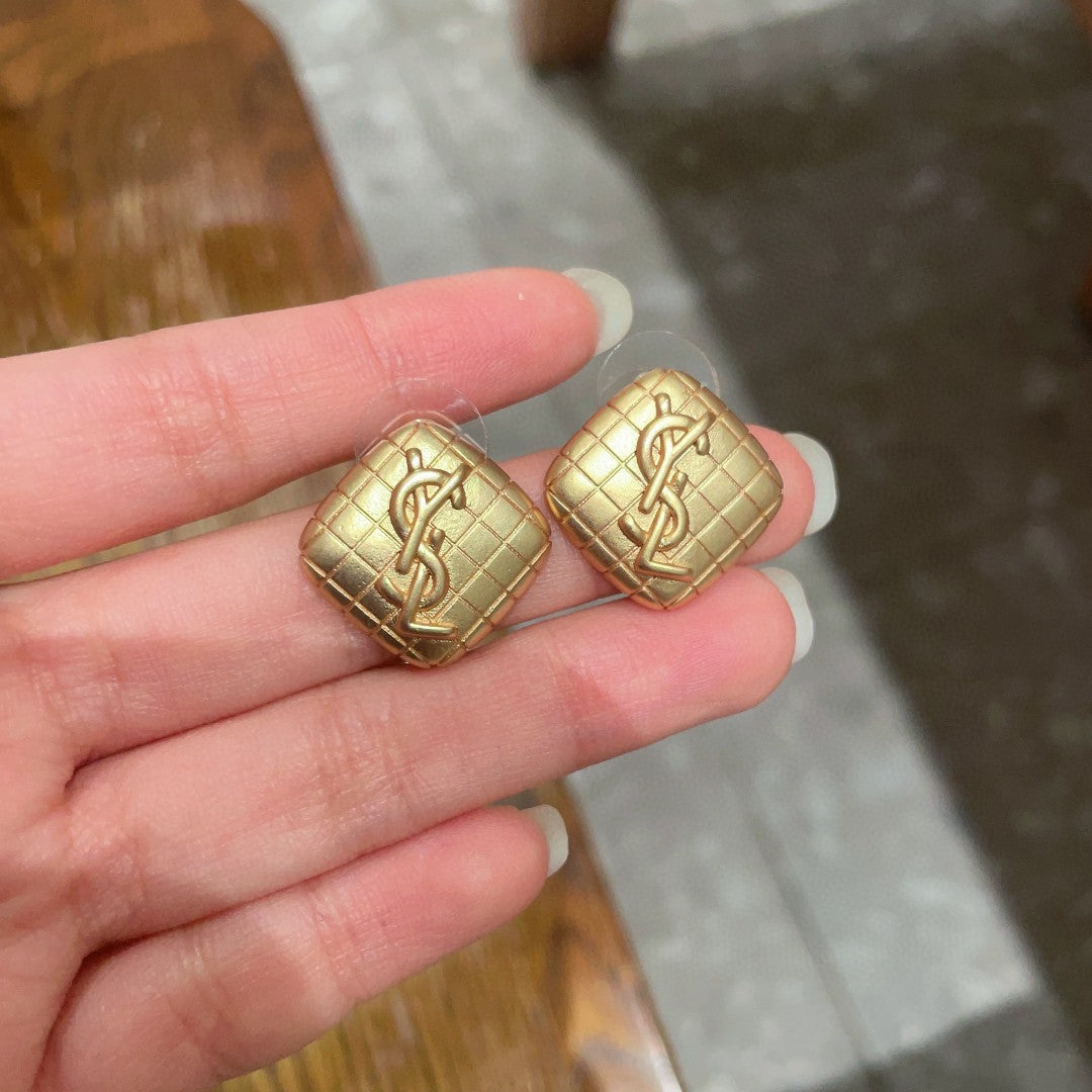 Saint Laurent Logo Letter Stud Earrings – Style 07 - image 4