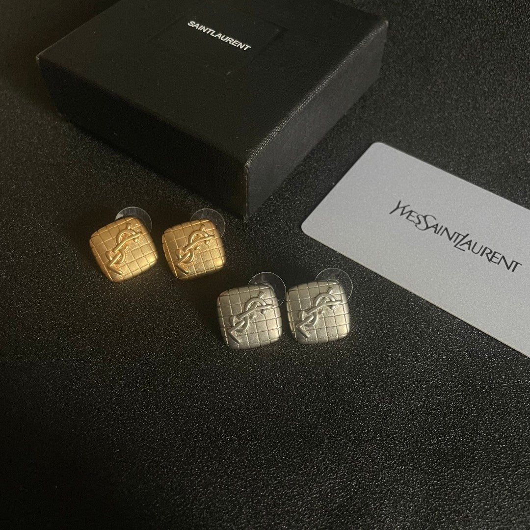 Saint Laurent Logo Letter Stud Earrings – Style 07 - image 5