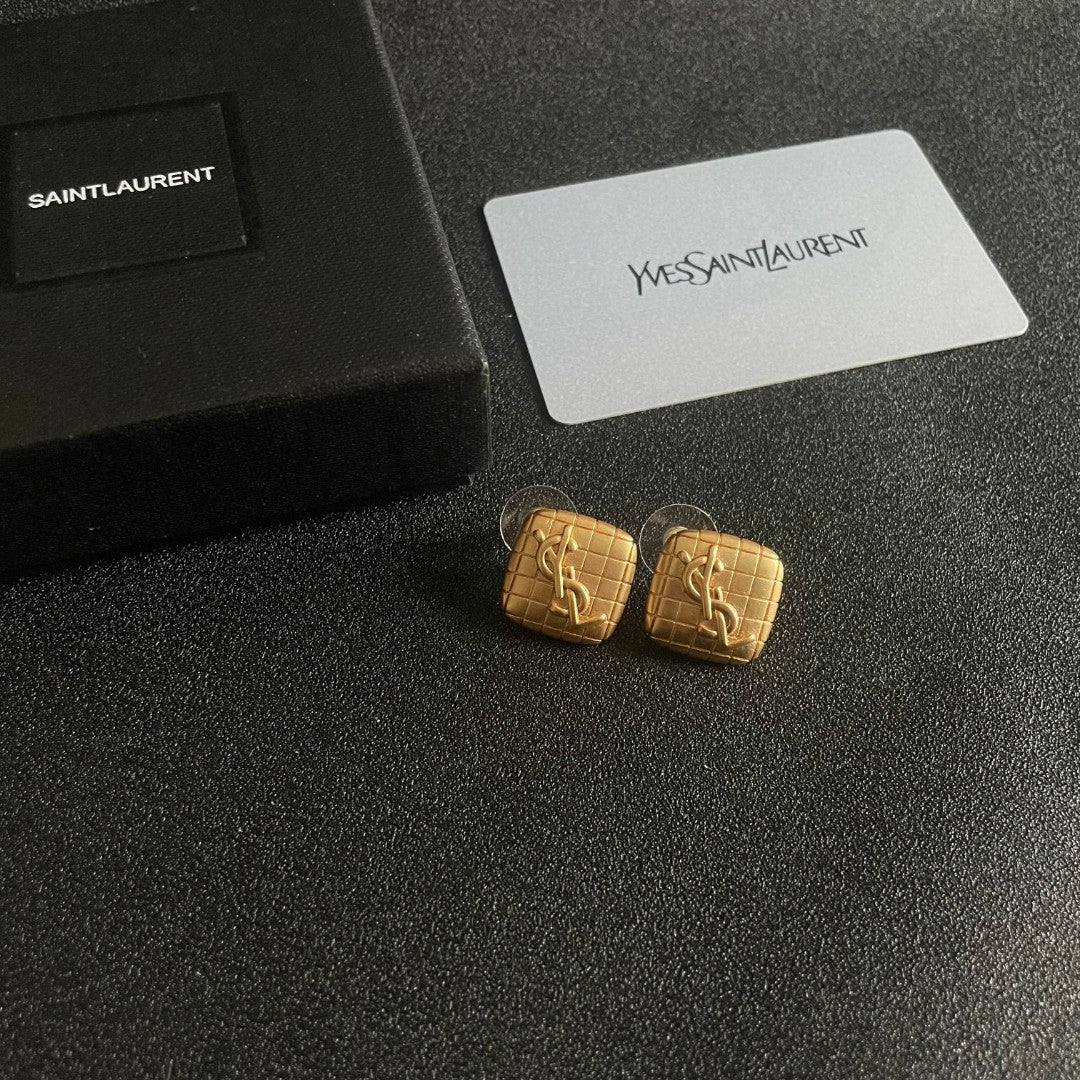 Saint Laurent Logo Letter Stud Earrings – Style 07 - image 6