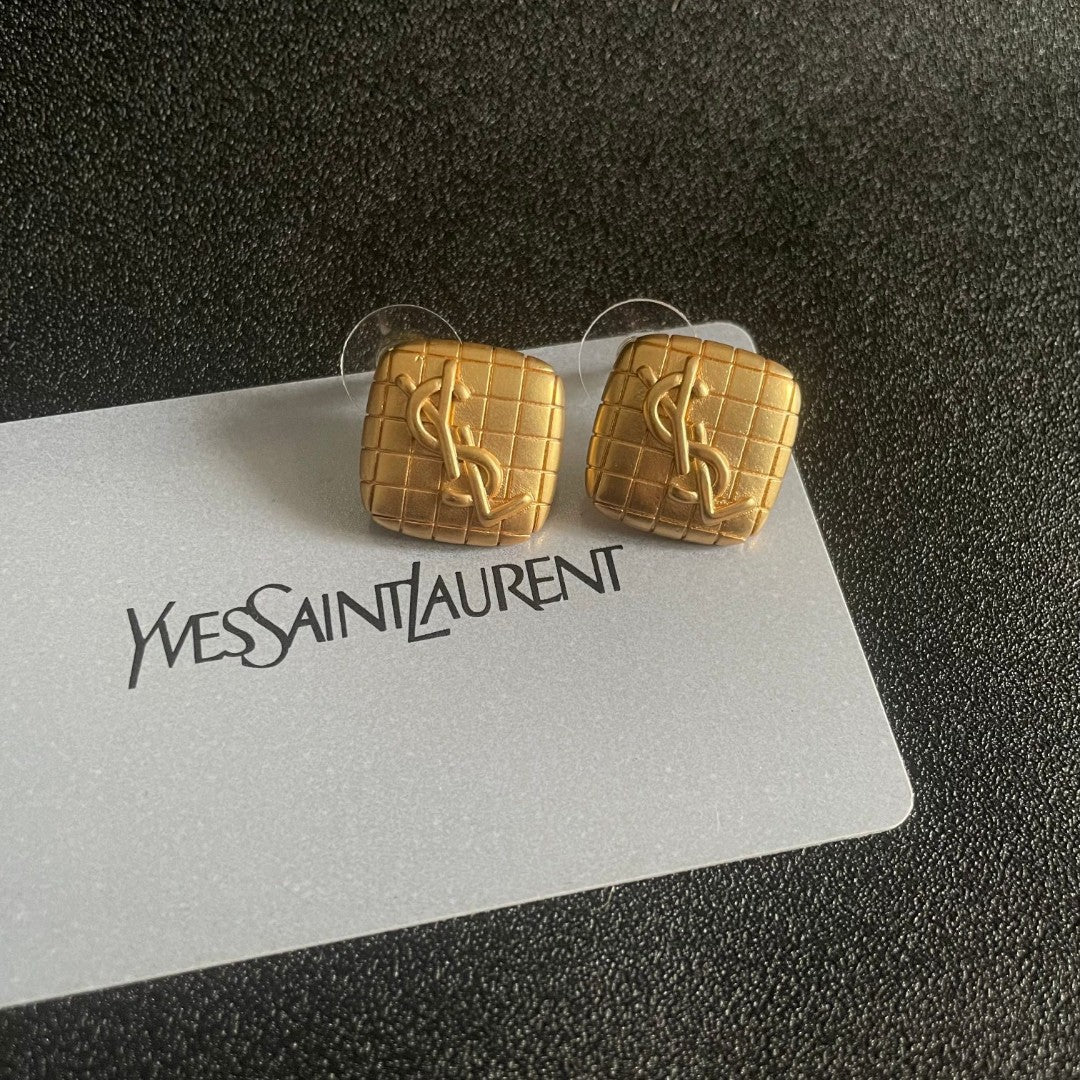 Saint Laurent Logo Letter Stud Earrings – Style 07 - image 8