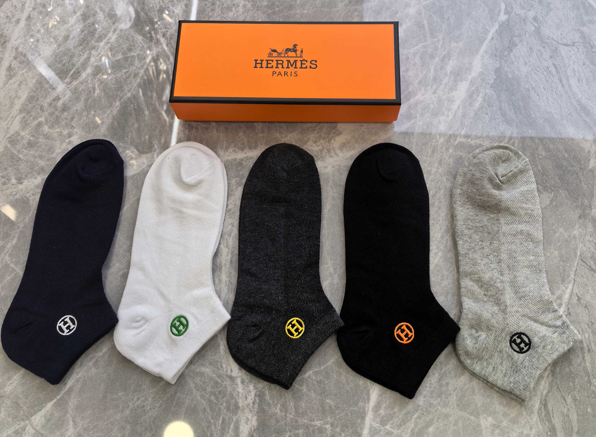 Hermès Boxed Dark Circular Letter Emblems Boxer Briefs, image 6