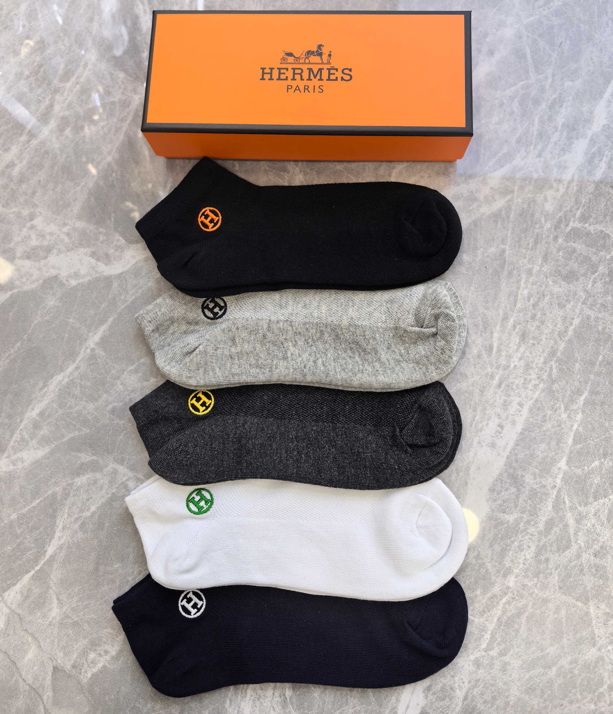 Hermès Boxed Dark Circular Letter Emblems Boxer Briefs, image 7