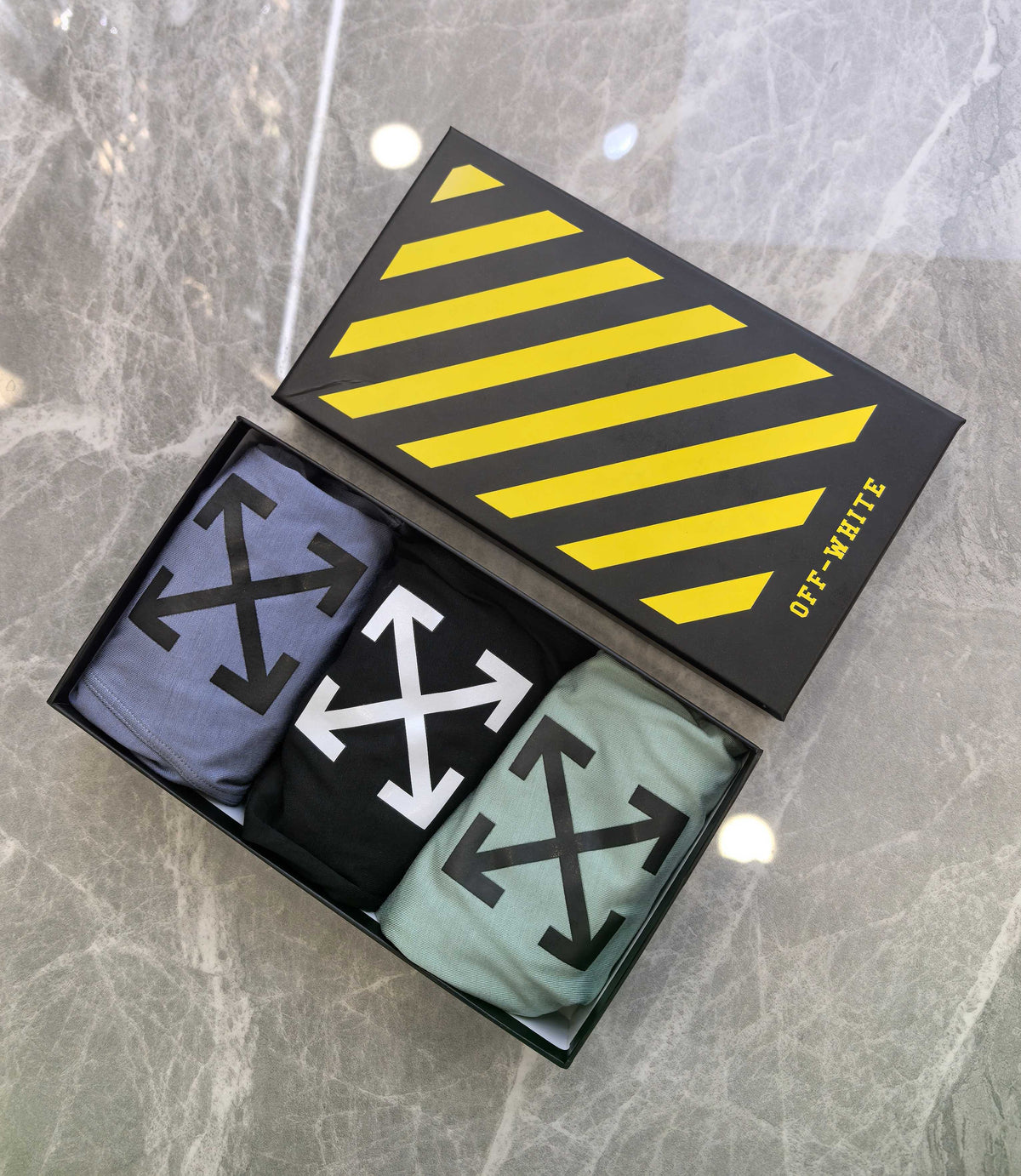 Off-White Green Black Waist Large Arrow Boxer Briefs, image 6