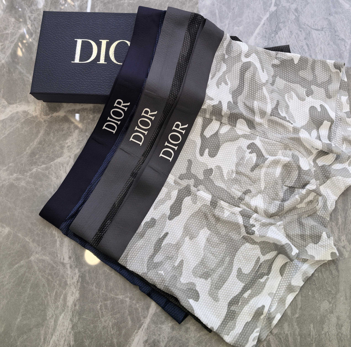 Dior Dark Grey Tonal Camouflage Boxer Briefs, image 5