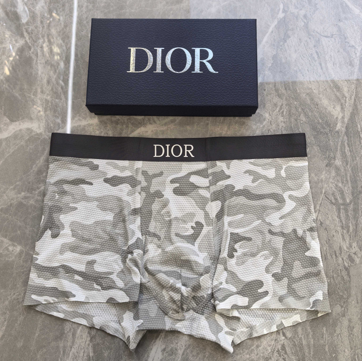 Dior Dark Grey Tonal Camouflage Boxer Briefs, image 2