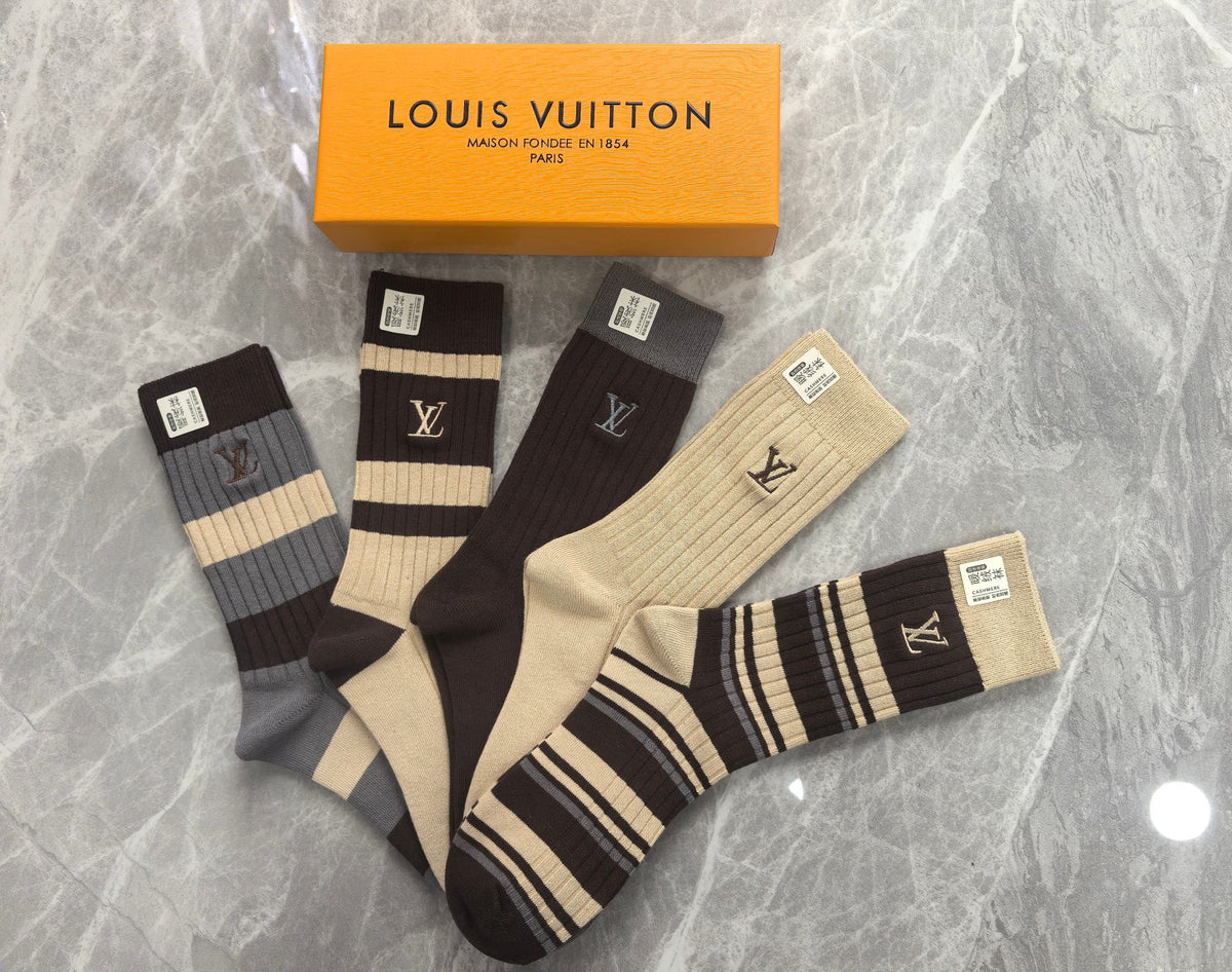 Louis Vuitton Boxed Brown Cream Large Monograms Boxer Briefs, image 5