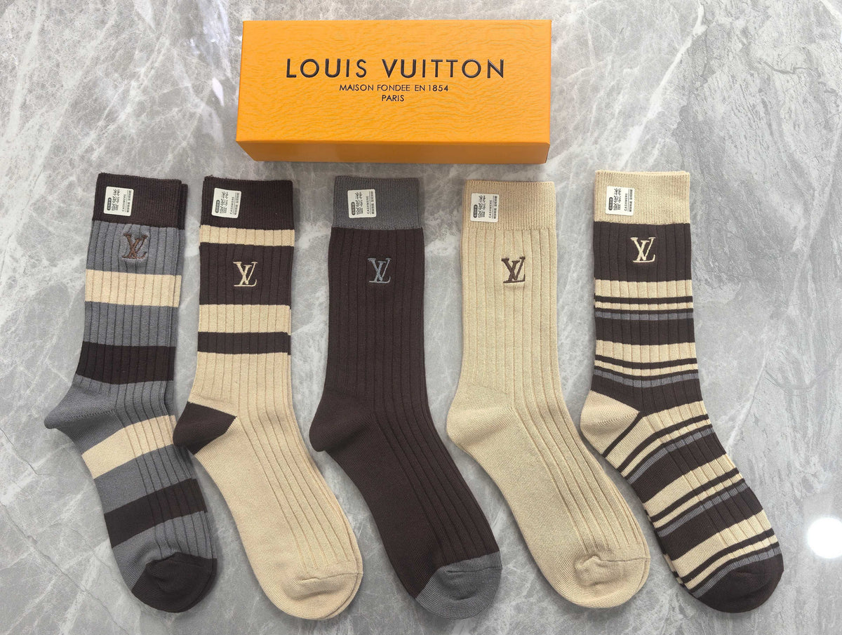 Louis Vuitton Boxed Brown Cream Large Monograms Boxer Briefs, image 7
