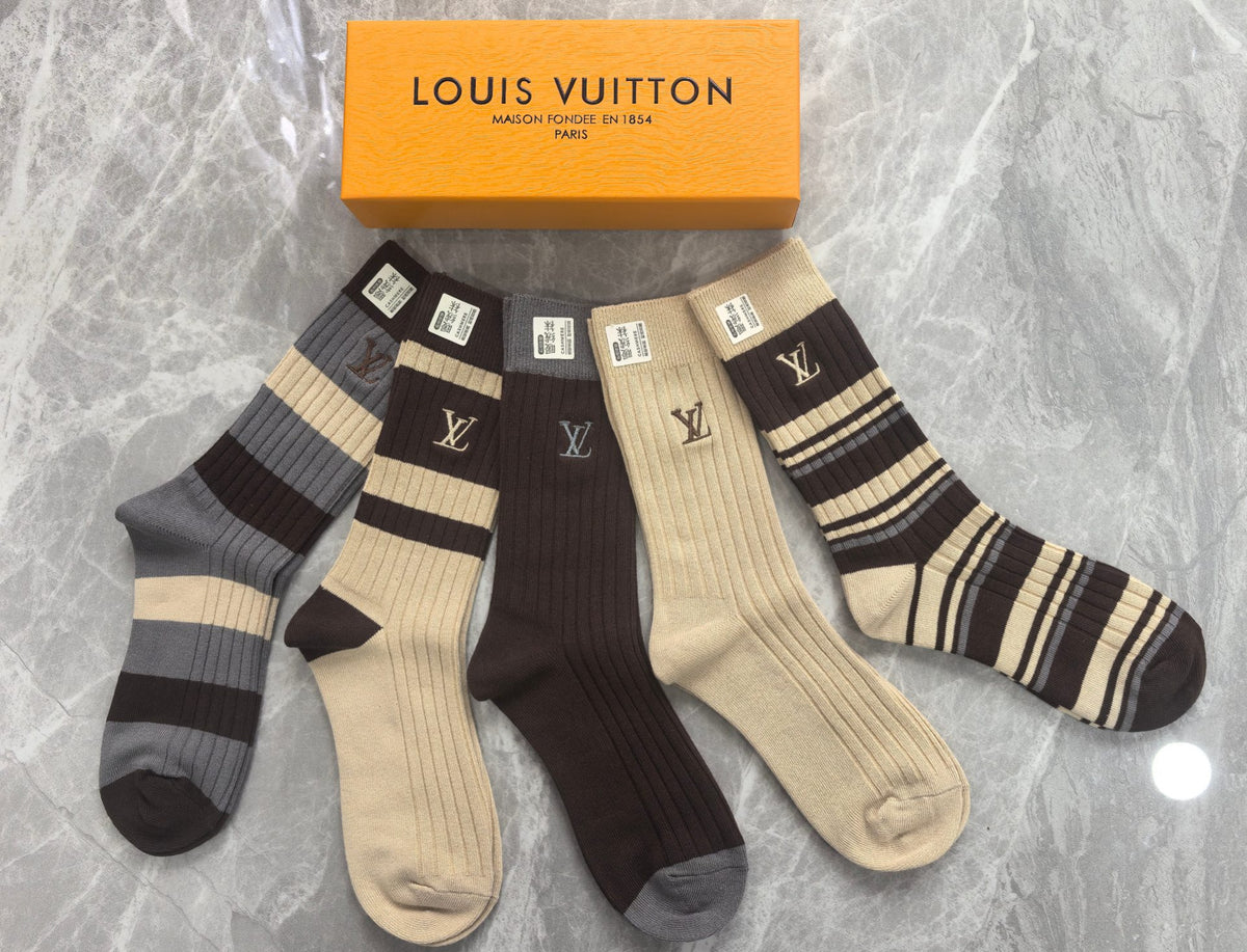 Louis Vuitton Boxed Brown Cream Large Monograms Boxer Briefs, image 6