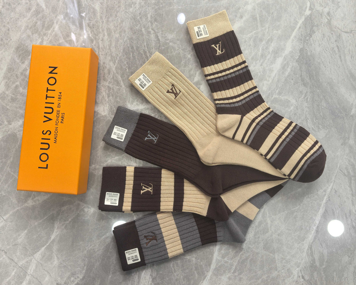 Louis Vuitton Boxed Brown Cream Large Monograms Boxer Briefs, image 3