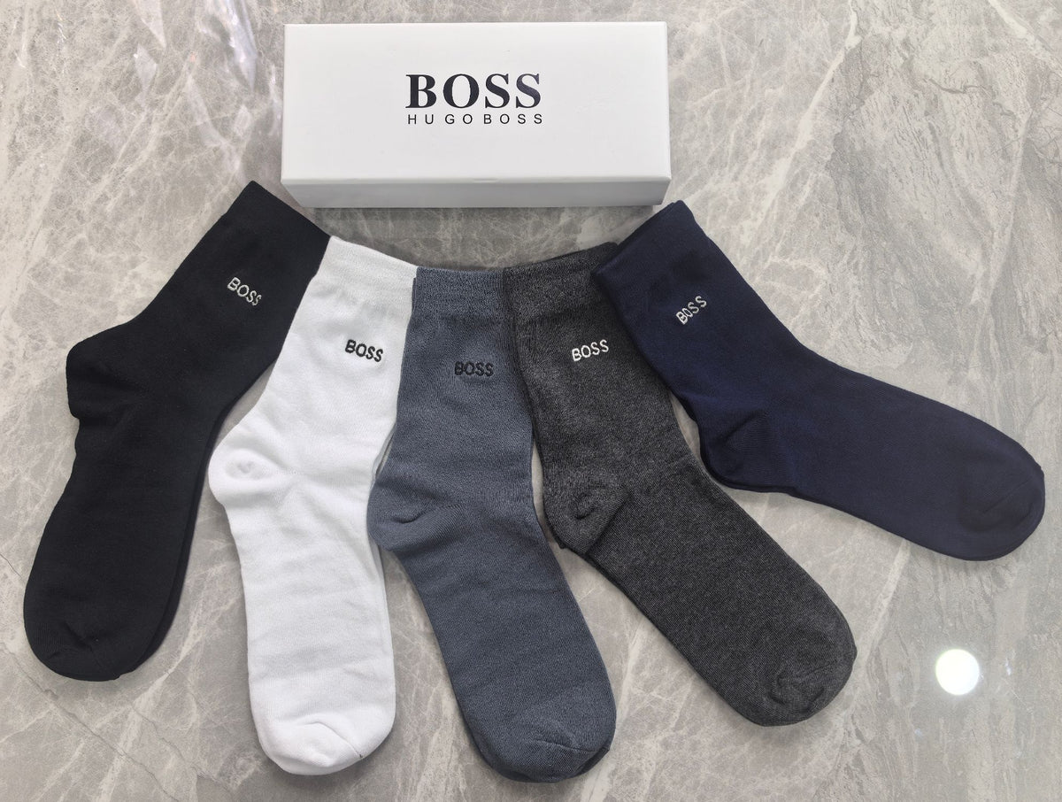 BOSS Boxed Dark Fine Wordmark Bands Boxer Briefs, image 5