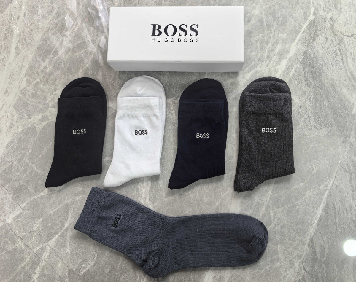 BOSS Boxed Dark Fine Wordmark Bands Boxer Briefs, image 2