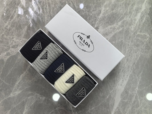 Prada Boxed Black Cream Triangle Motifs Boxer Briefs, image 1
