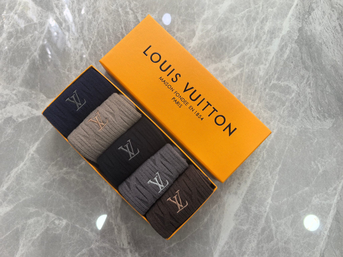 Louis Vuitton Boxed Black Grey Fine Letter Waist Boxer Briefs, image 1