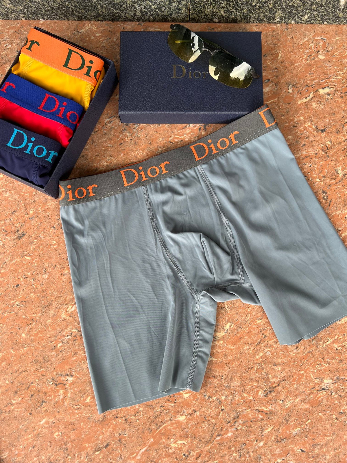 Dior White Multicolour Letter Waist Long-Leg Boxer Briefs, image 6