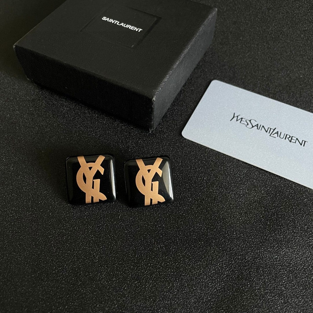 Saint Laurent Logo Letter Stud Earrings – Style 03 - image 5