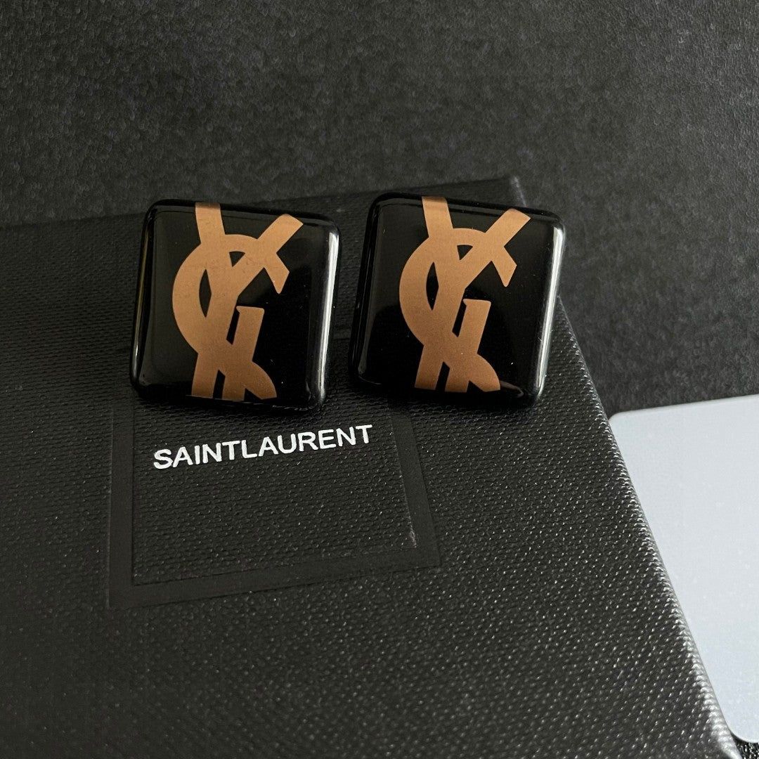 Saint Laurent Logo Letter Stud Earrings – Style 03 - image 9