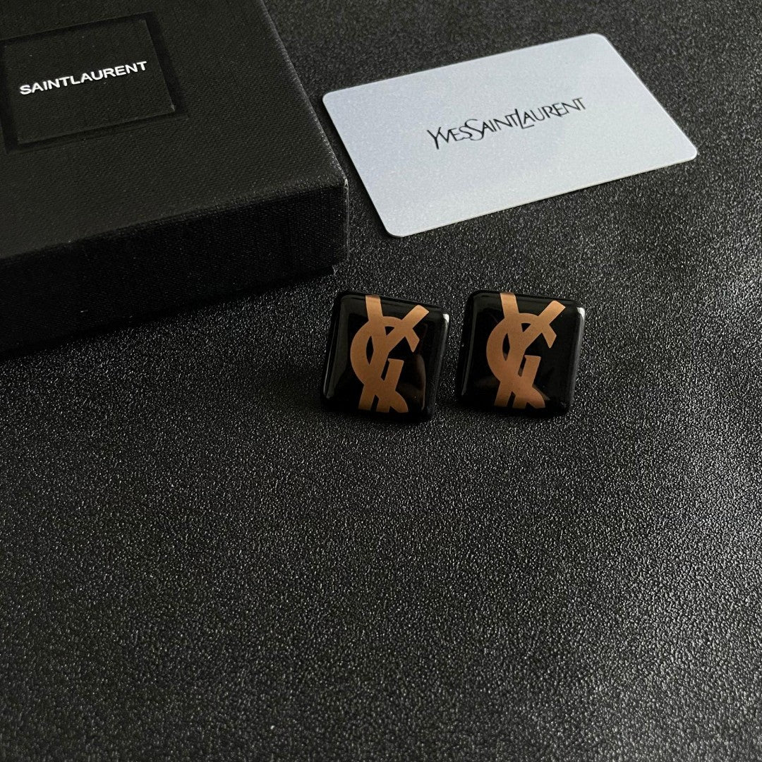 Saint Laurent Logo Letter Stud Earrings – Style 03 - image 6