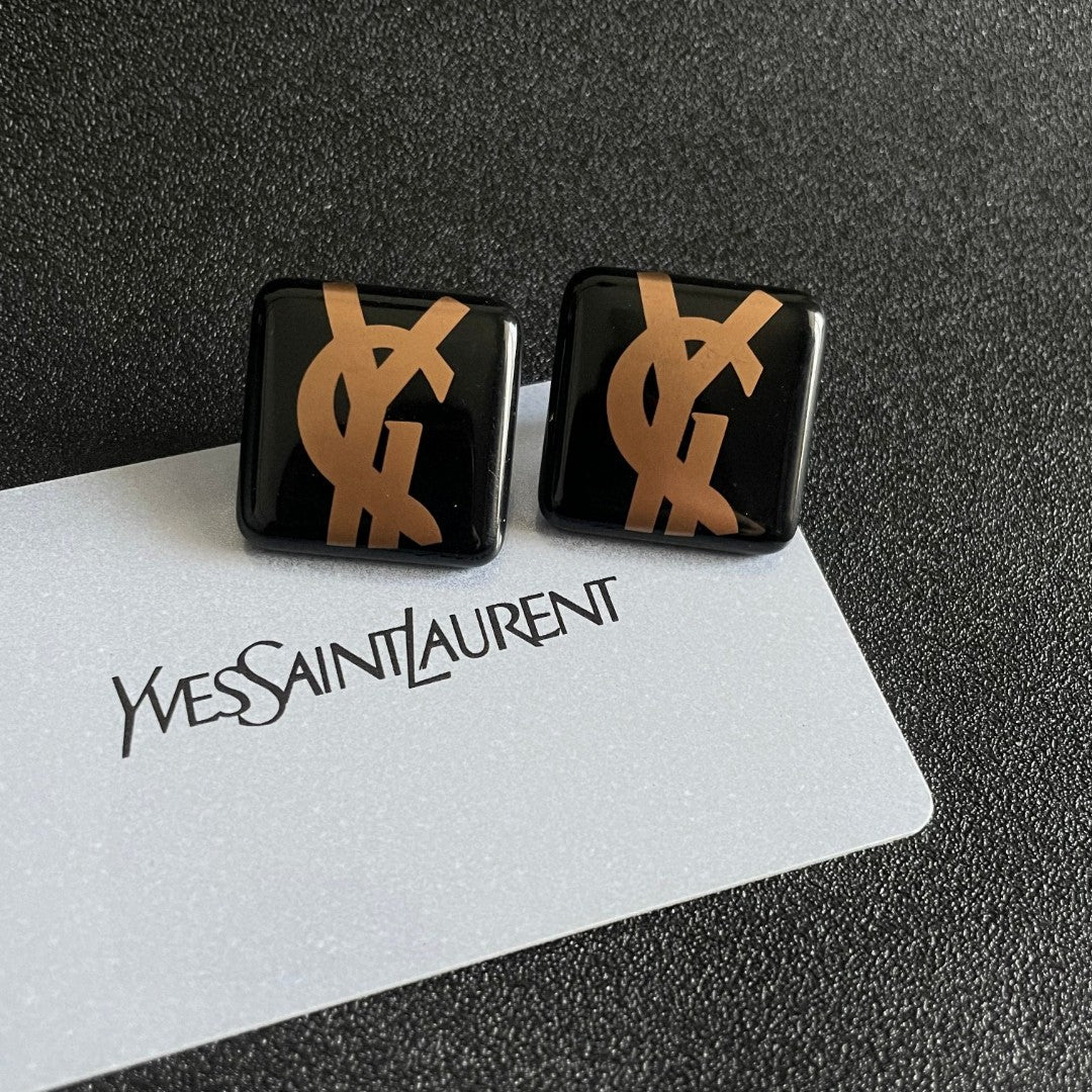 Saint Laurent Logo Letter Stud Earrings – Style 03 - image 8