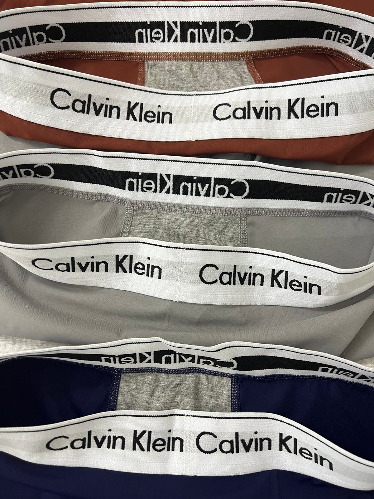Calvin Klein Black White Red Letter Waist Long-Leg Boxer Briefs, image 7