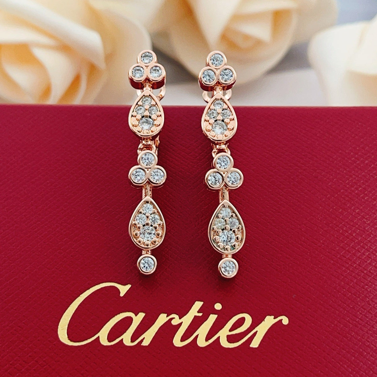 Cartier Style 263 Rose Gold-Tone Tassel Earrings