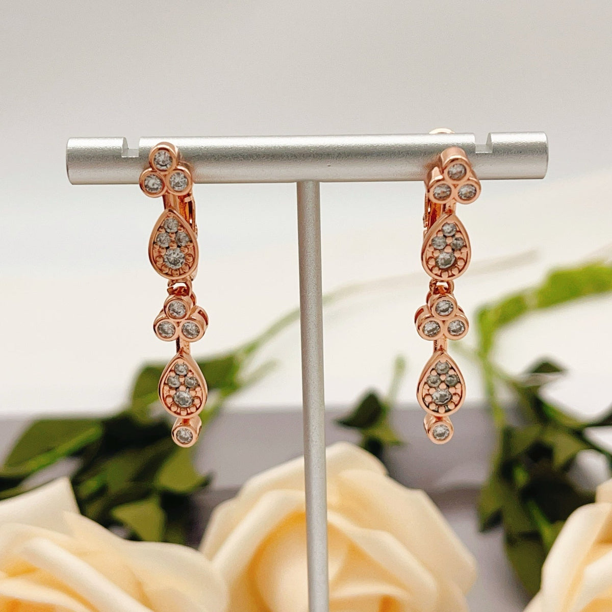 Cartier Style 263 rose gold-tone tassel earrings view 5