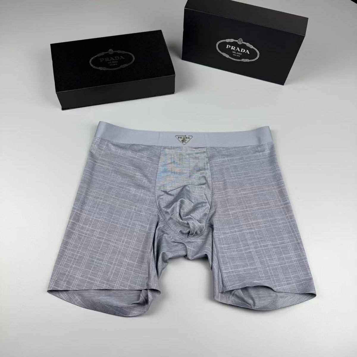 Prada Dark Grey Extended Leg Long-Leg Boxer Briefs, image 3