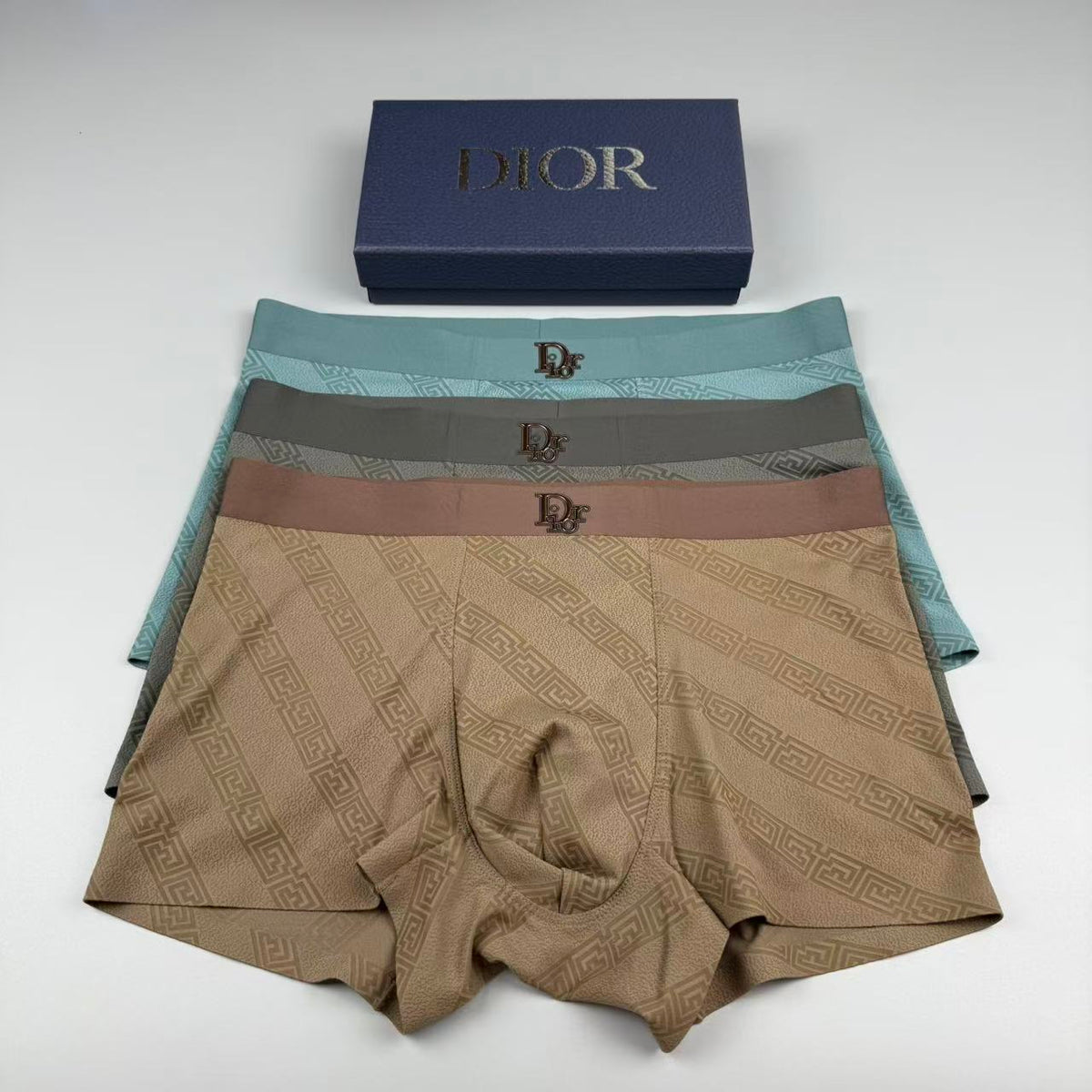 Dior Grey Fine Diagonal Lines Boxer Briefs, image 5