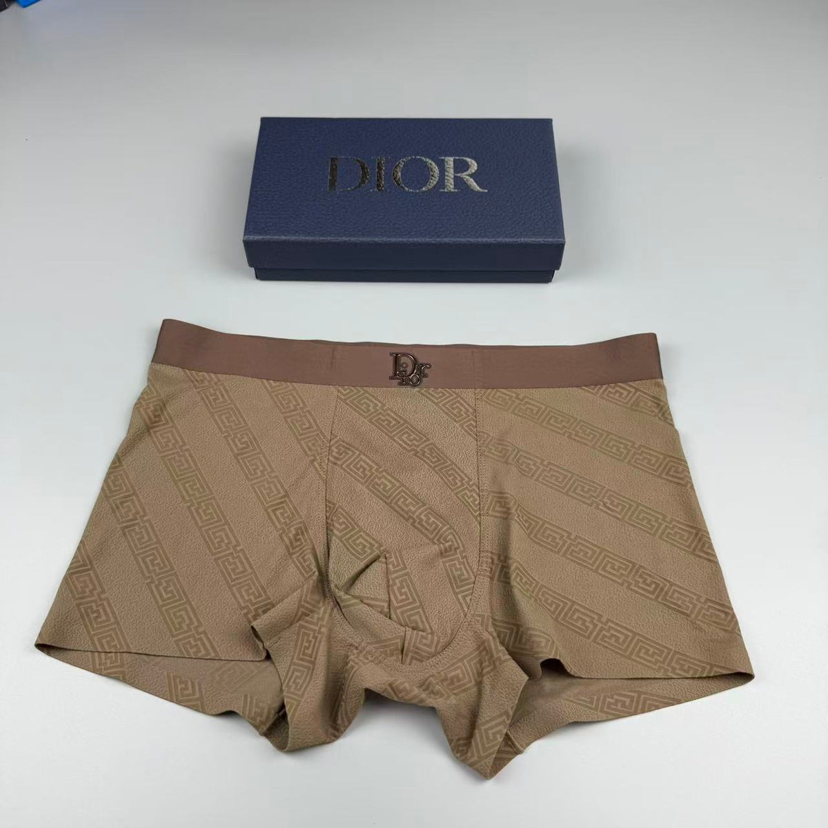 Dior Grey Fine Diagonal Lines Boxer Briefs, image 2