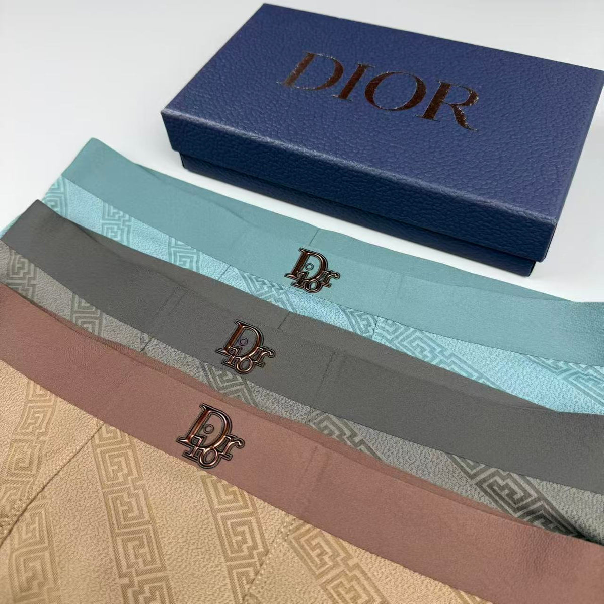 Dior Grey Fine Diagonal Lines Boxer Briefs, image 6