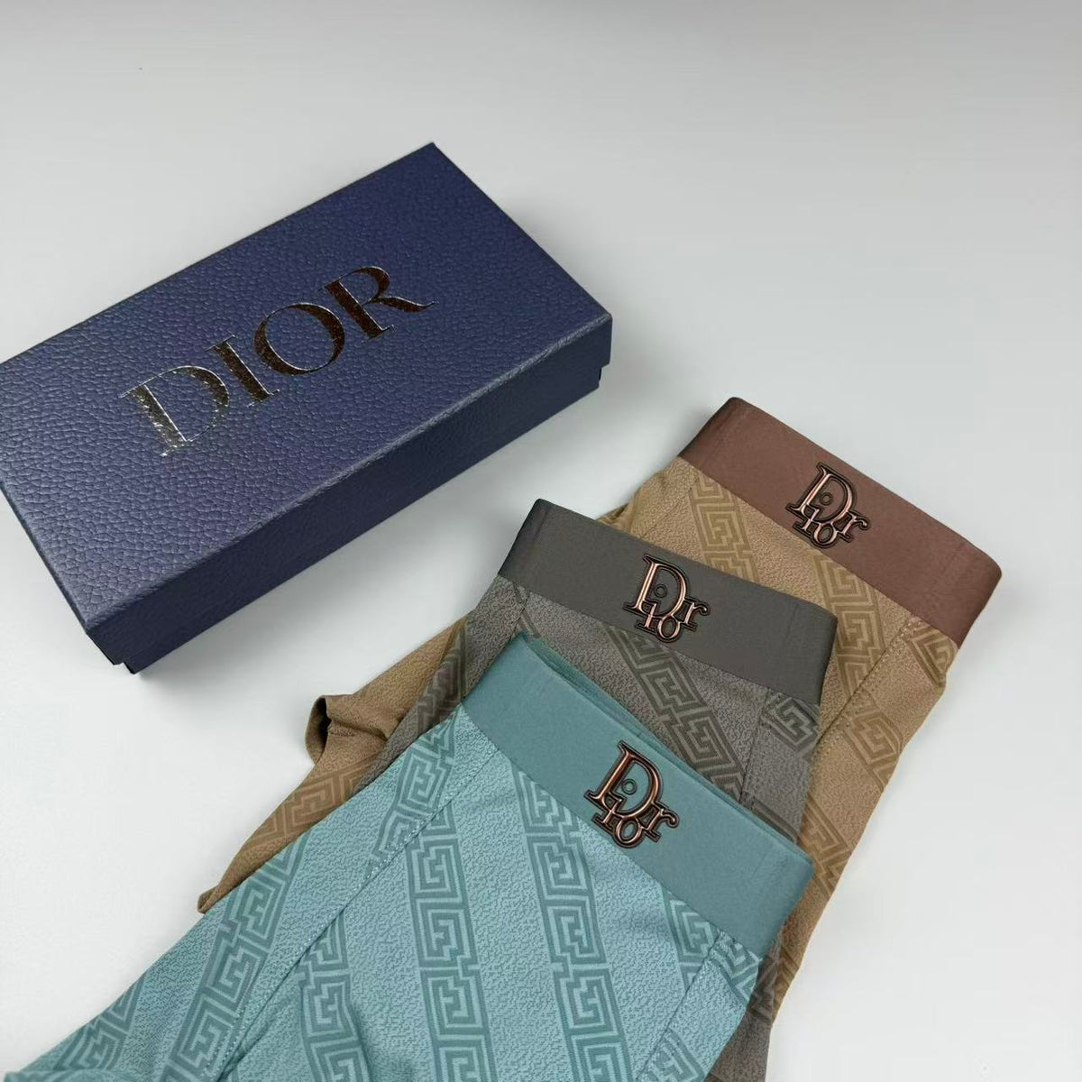 Dior Grey Fine Diagonal Lines Boxer Briefs, image 7