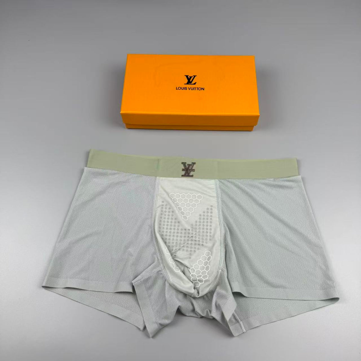 Louis Vuitton White Geometric Front Panel Boxer Briefs, image 2