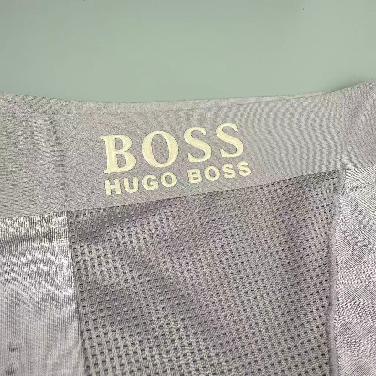BOSS Navy Extended Leg Small Wordmark Long-Leg Boxer Briefs, image 4
