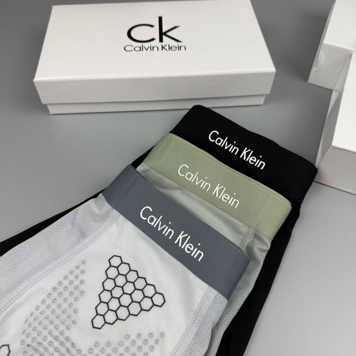 Calvin Klein Black Honeycomb Front Panel Boxer Briefs, image 7