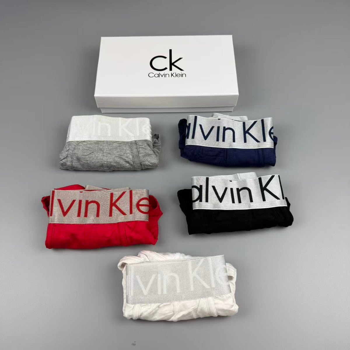 Calvin Klein Red Beige Wide Waistband Boxer Briefs, image 6