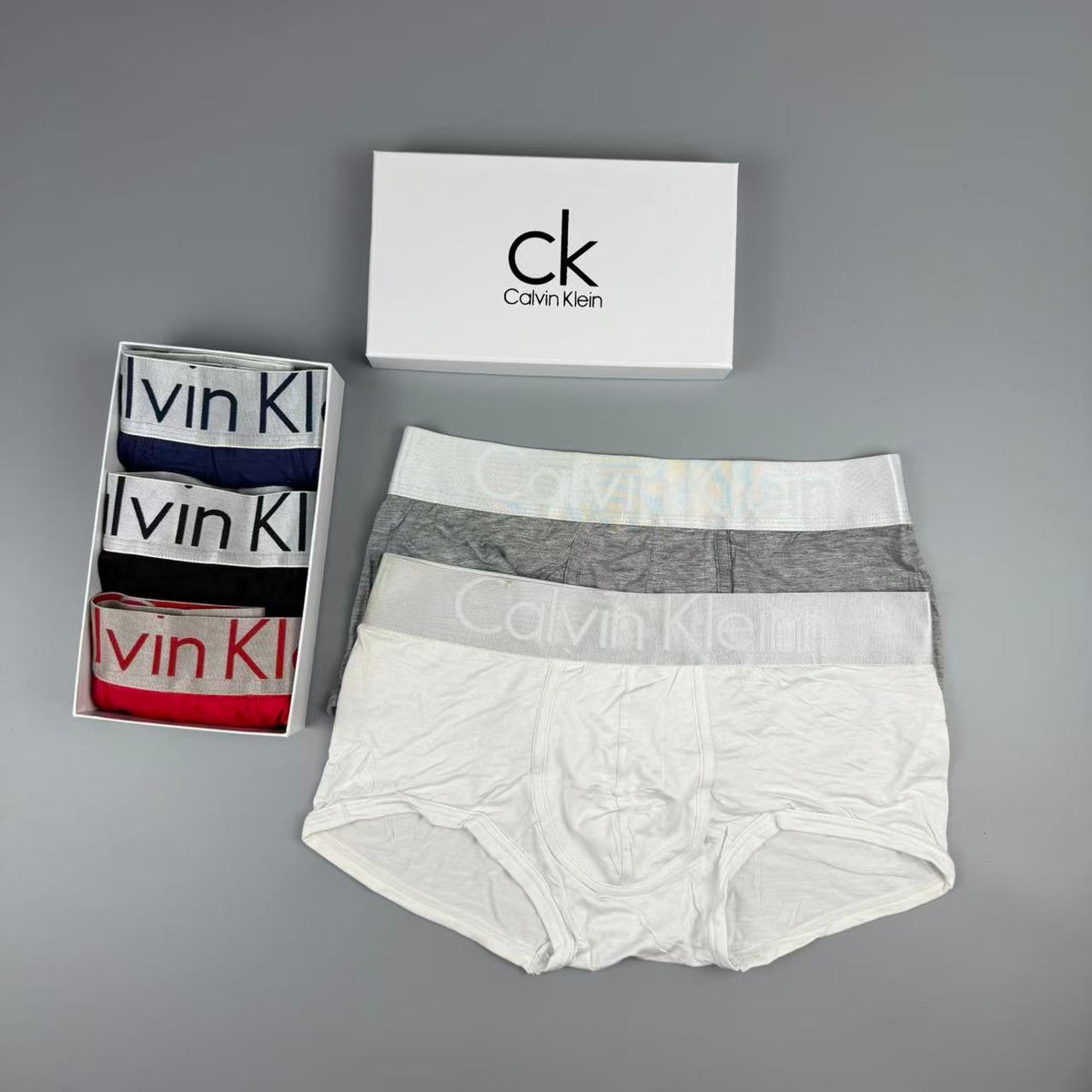 Calvin Klein Red Beige Wide Waistband Boxer Briefs, image 8